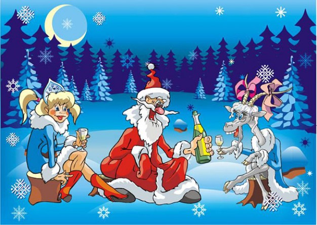 Santa Claus crazy Christmas santa claus material about Holidays Gift